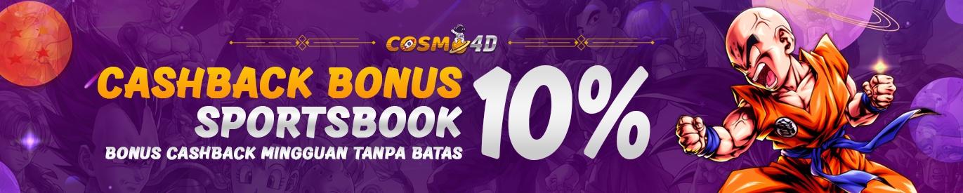 BONUS CASHBACK SPORTBOOK UP TO 10%
